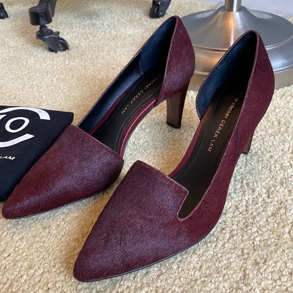 🎉HP🎉 NEW 10 Crosby Derek Lam Maccoy D’Orsay Pump Oxblood 8M - Picture 2 of 9
